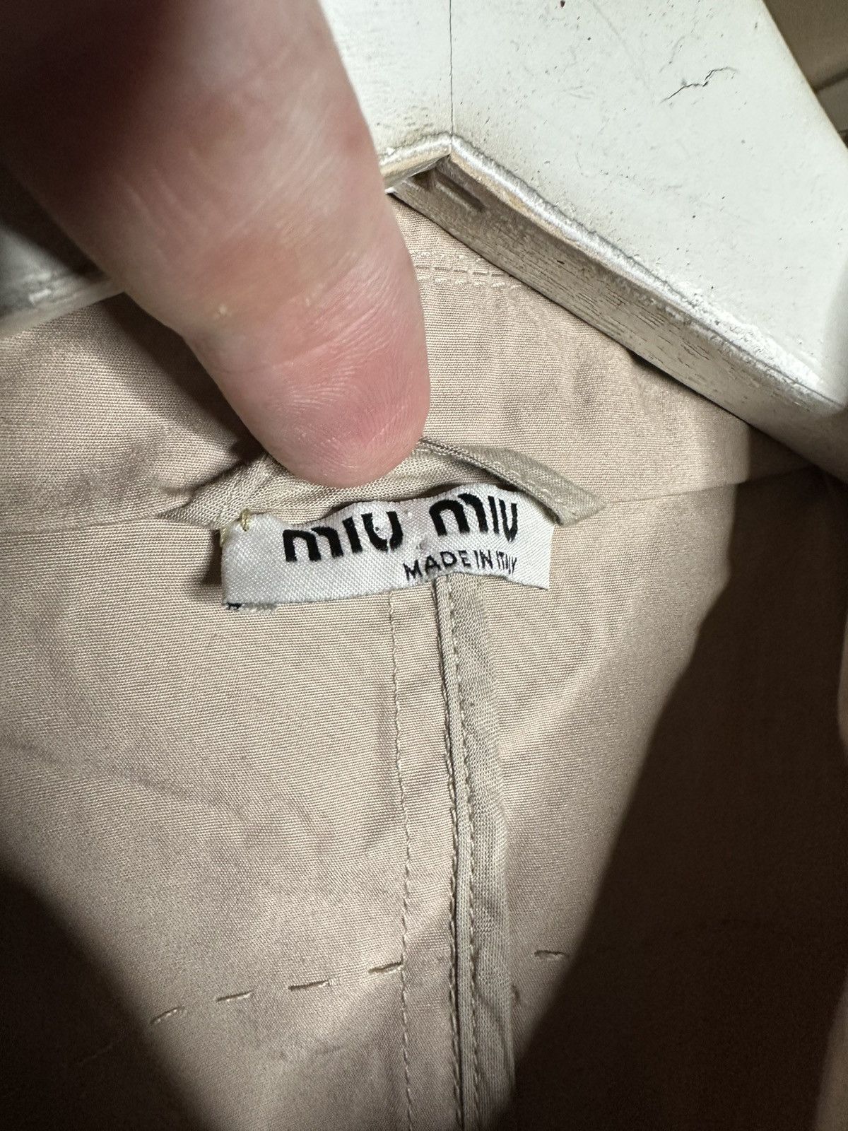 Marni Miu Miu Sand Cropped Cotton Jacket Blazer Womens Size 46 Size L / US 10 / IT 46 - 4 Thumbnail