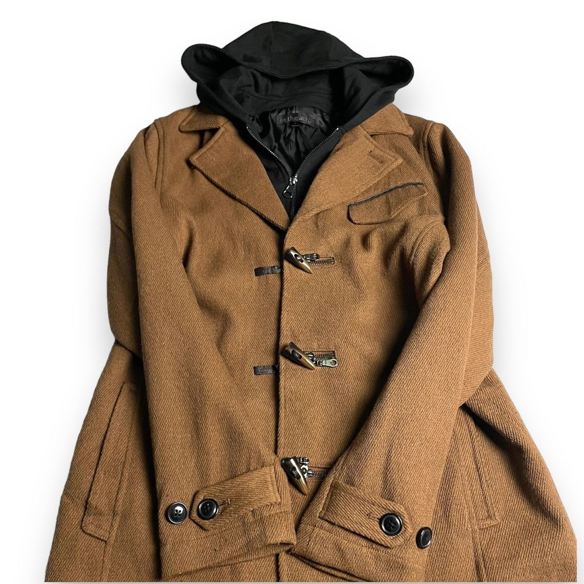 In The Attic 🇯🇵 IN THE ATTIC WOOL DUFFLE COAT HEAVY JACKET Size US L / EU 52-54 / 3 - 7 Thumbnail