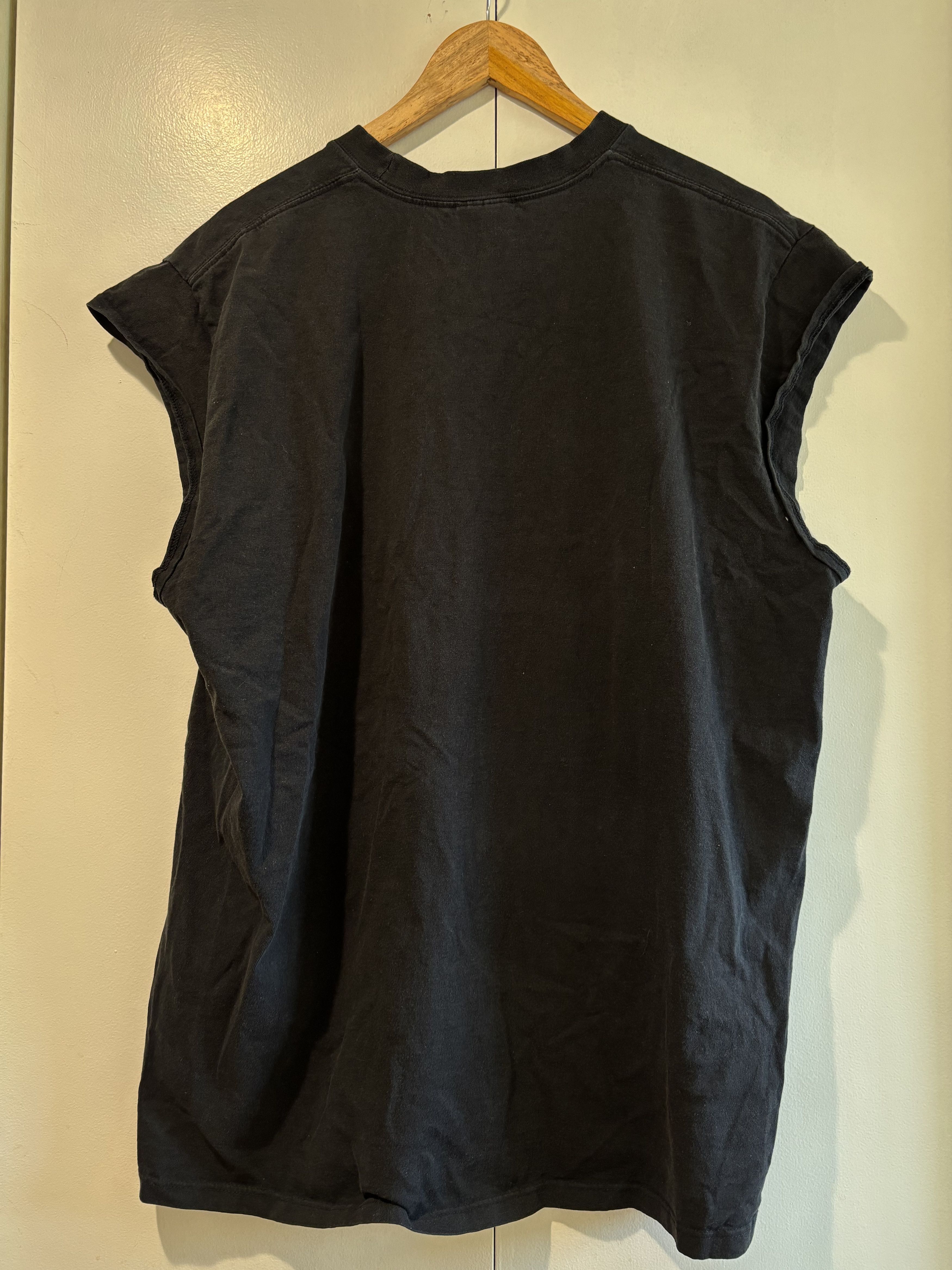 Nike × Vintage Vintage Nike Middle Swoosh Y2K Black Sleeveless Shirt Size US XL / EU 56 / 4 - 4 Thumbnail