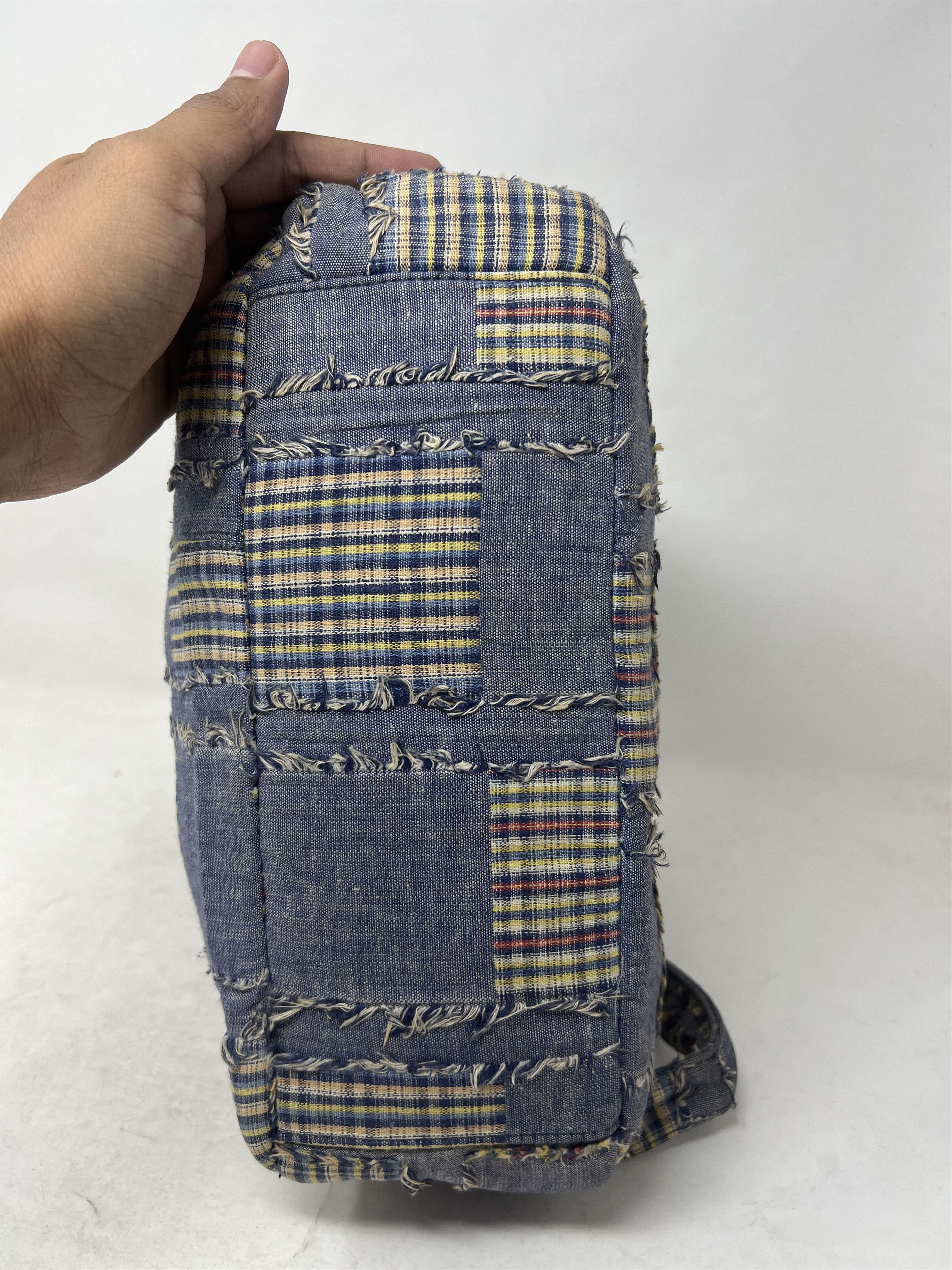 Japanese Brand Quilted Patchwork Boro Sashiko Shoulder Strap Bag Size ONE SIZE - 8 Thumbnail