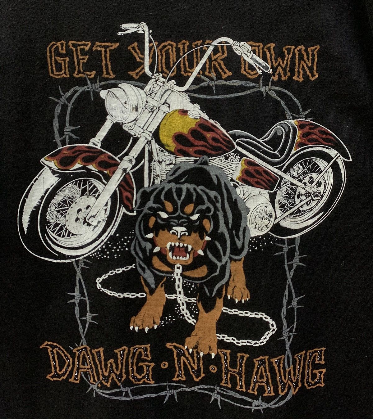 Other Vintage 90s Top Dawg Get Your Own Dawg N Hawg Backhit Tee Size US L / EU 52-54 / 3 - 5 Thumbnail