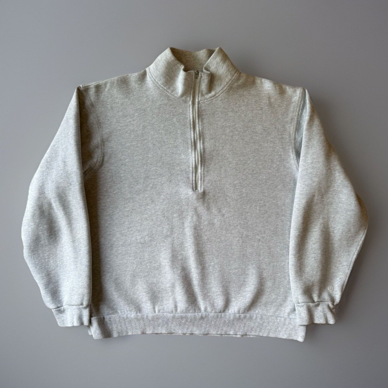 Lululemon Lululemon 1/4 Zip Fleece Pullover Women's Large Gray Size L / US 10 / IT 46 - 1 Thumbnail