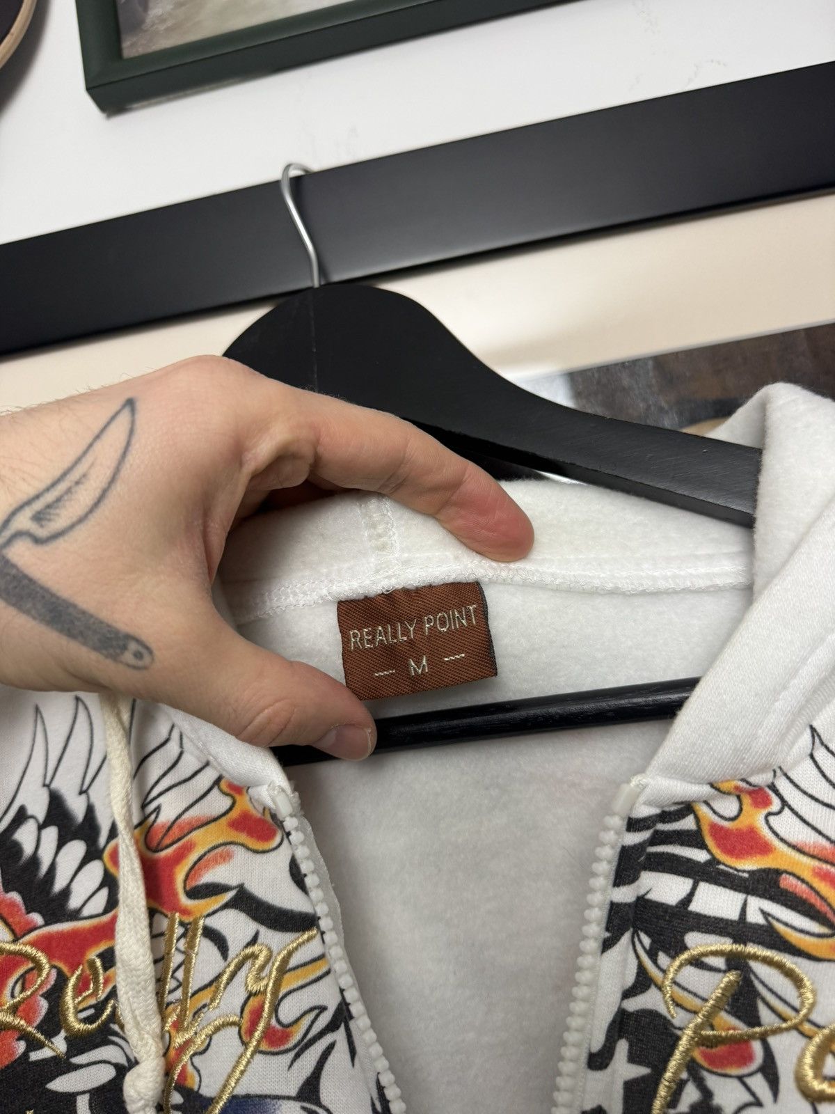 Ed Hardy ❄️❄️ Really Point Like Ed Hardy Drip Zip Hoodie Rare Tattoo Size US M / EU 48-50 / 2 - 4 Thumbnail