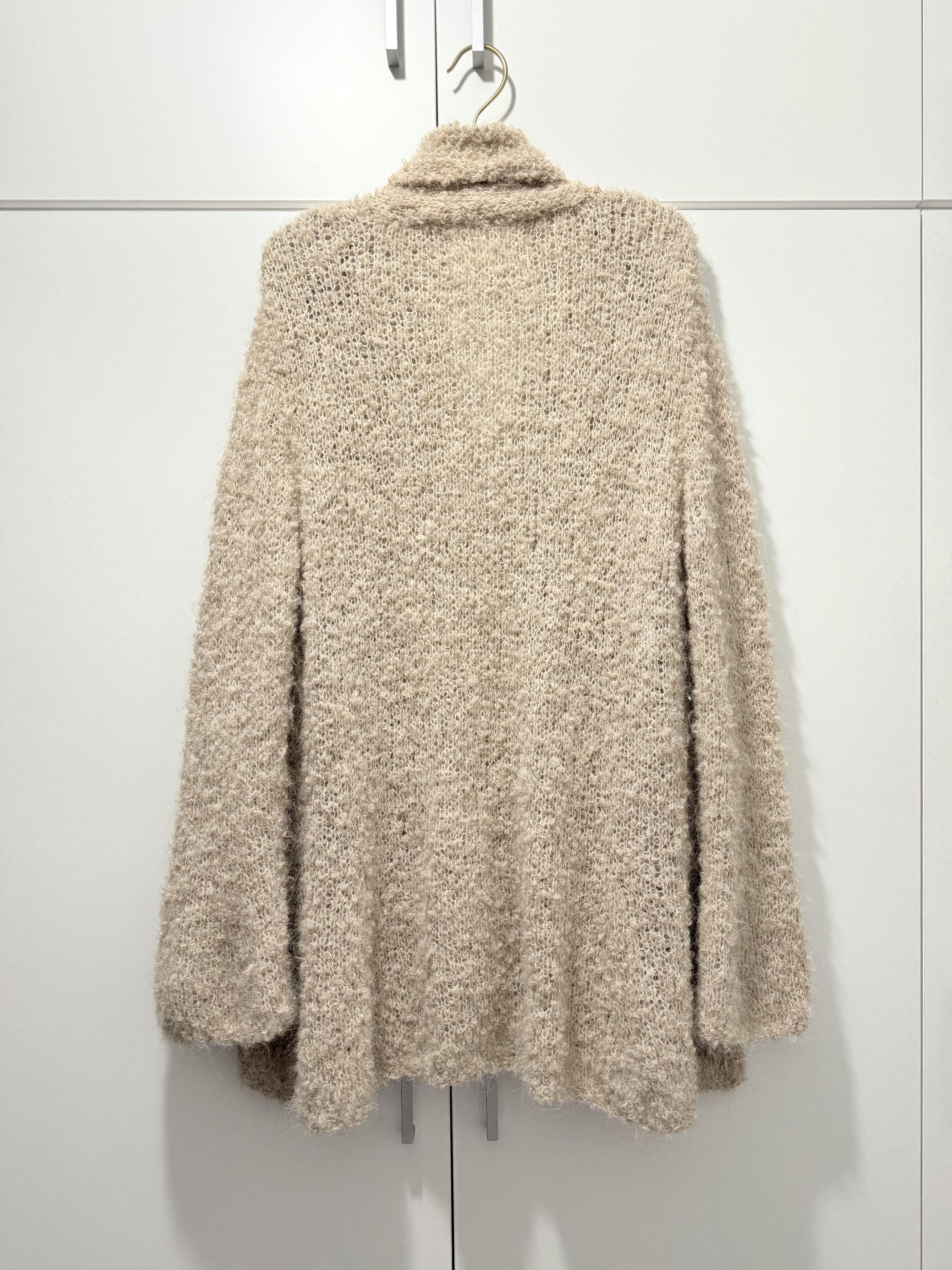 Handmade Amano Alpaca Knit Multi Color Cardigan Sweater M/L Size M / US 6-8 / IT 42-44 - 6 Thumbnail