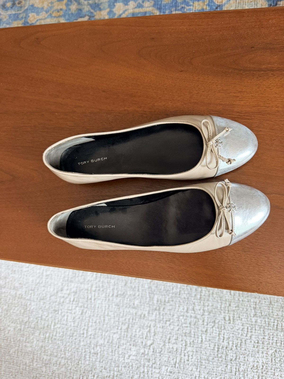 Tory Burch Tory Burch cap toe oyster beige round toe ballet flats 8 Size US 8 / IT 38 - 7 Thumbnail
