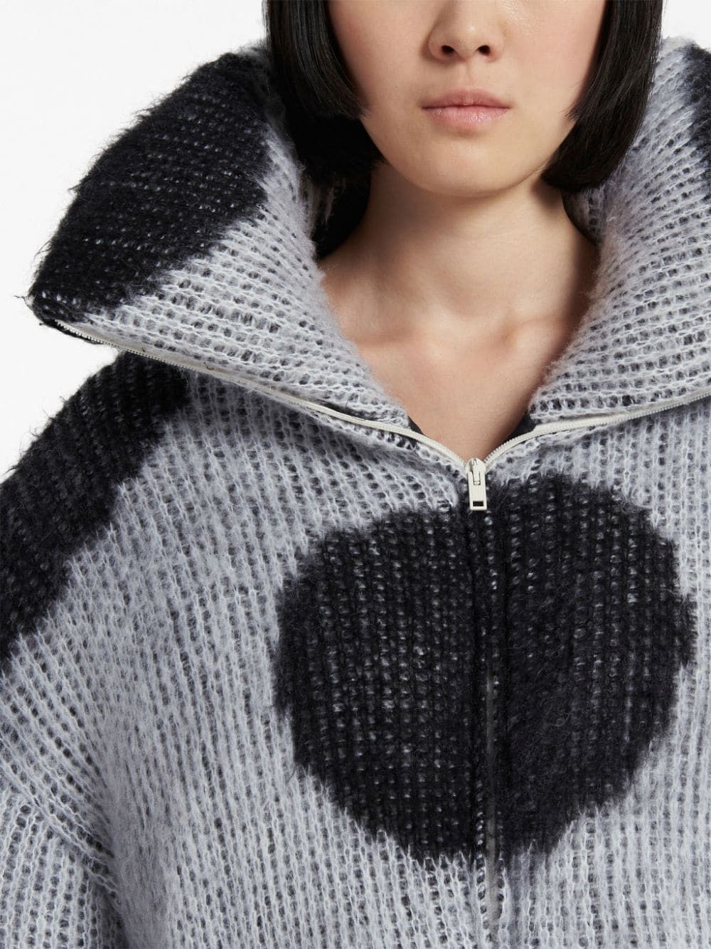 Marni o1w1db10824 Polka Dots Puffer Jacket in Grey Black Size L / US 10 / IT 46 - 5 Thumbnail