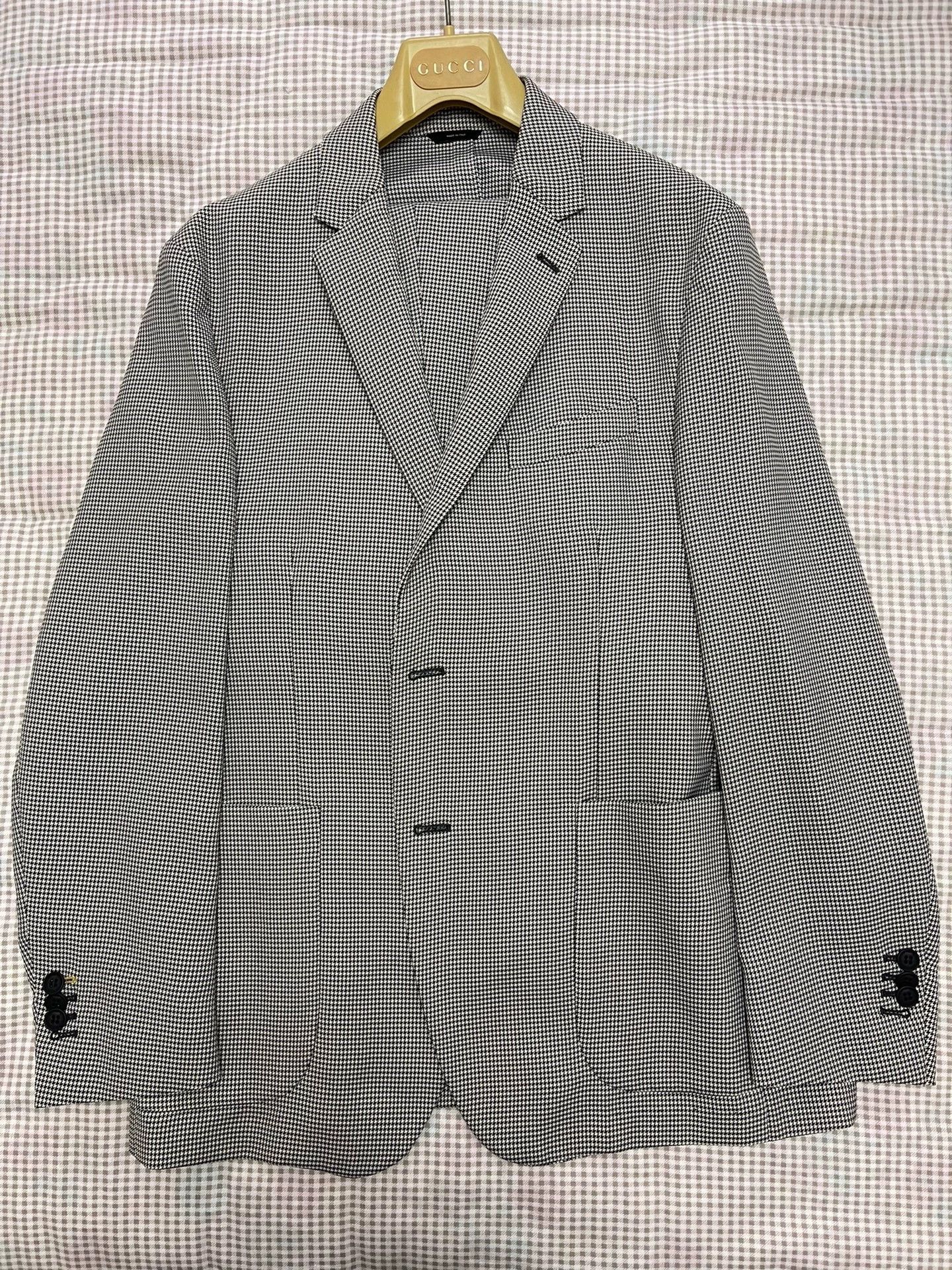 Fendi Fendi Houndstooth Regular Fit Runway Suit Men's 52 Size US L / EU 52-54 / 3 - 1 Thumbnail