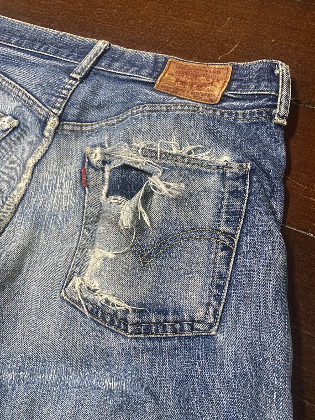 Levi's Vintage Redline Levi's Big E 503B LVC rework distressed Size US 32 / EU 48 - 15 Thumbnail