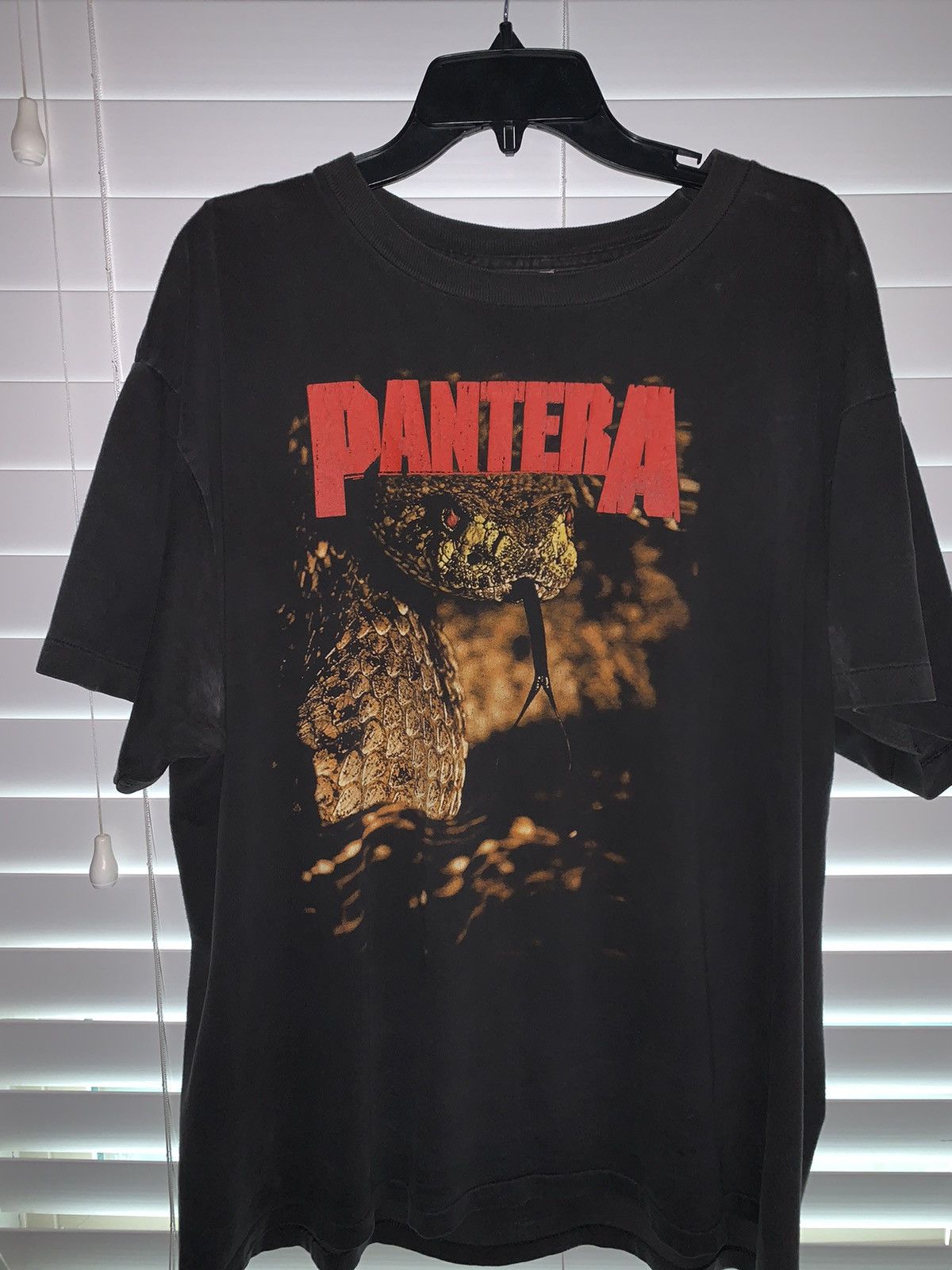 image of Vintage Real 90's Pantera Tour Shirt in Black, Men's (Size XL)