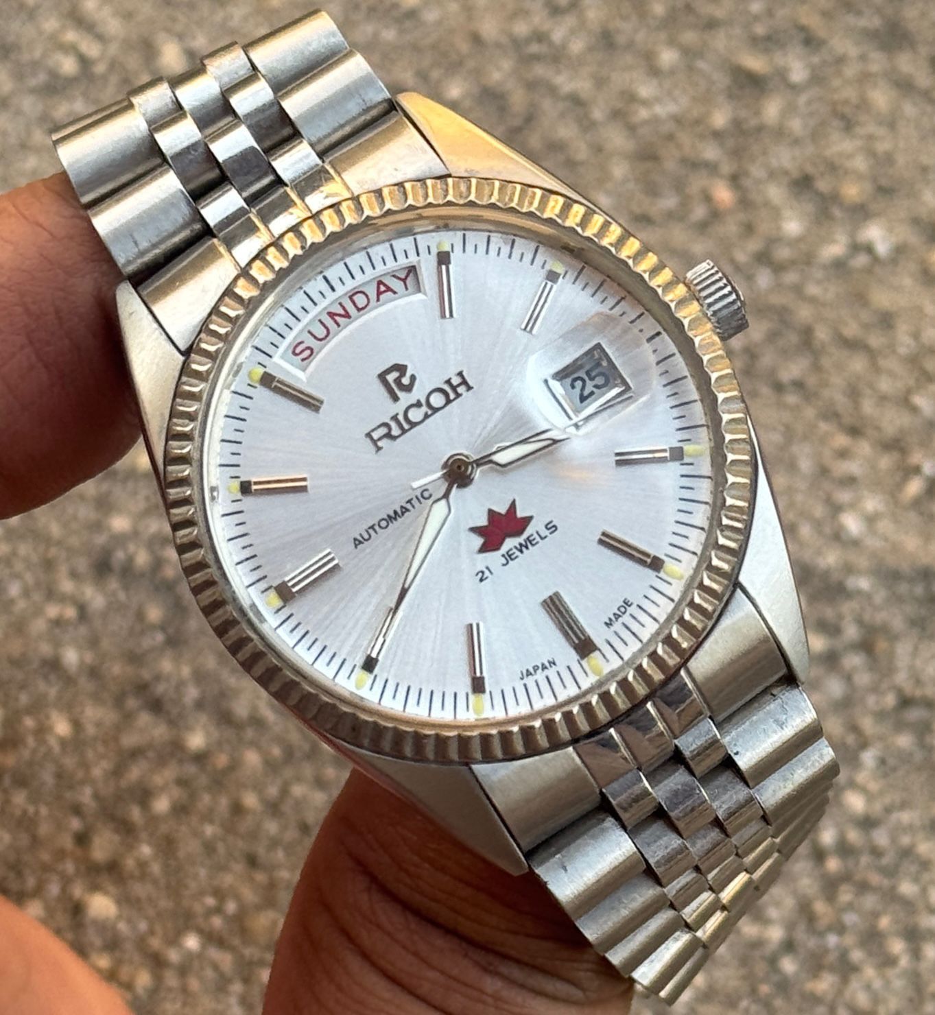Other Vintage Ricoh President Automatic Silver Dial Size 36 - 3 Thumbnail
