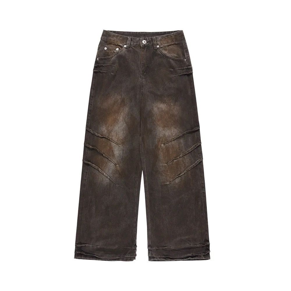 Japanese Brand × Vintage Streetwear Washed Gradient Wide Leg Jeans Design Trousers Size US 32 / EU 48 - 1 Thumbnail