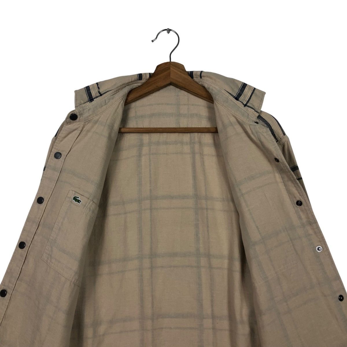 Japanese Brand 🔥VINTAGE REVERSIBLE FLANNEL JACKET LACOSTE TARTAN DESIGN Size US M / EU 48-50 / 2 - 16 Thumbnail