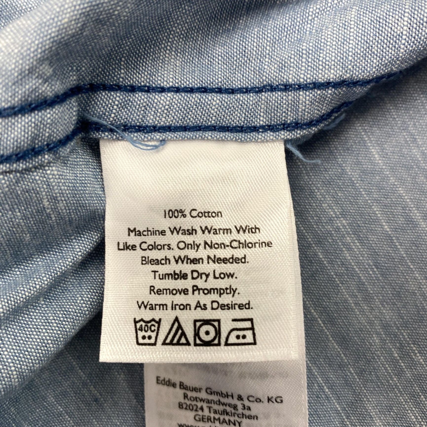 Eddie Bauer Eddie Bauer Shirt Mens XLT Light Blue Chambray Classic Fit Short Sleeve Button-Up Collared Pocketed - Mens Size US XL / EU 56 / 4 - 6 Thumbnail