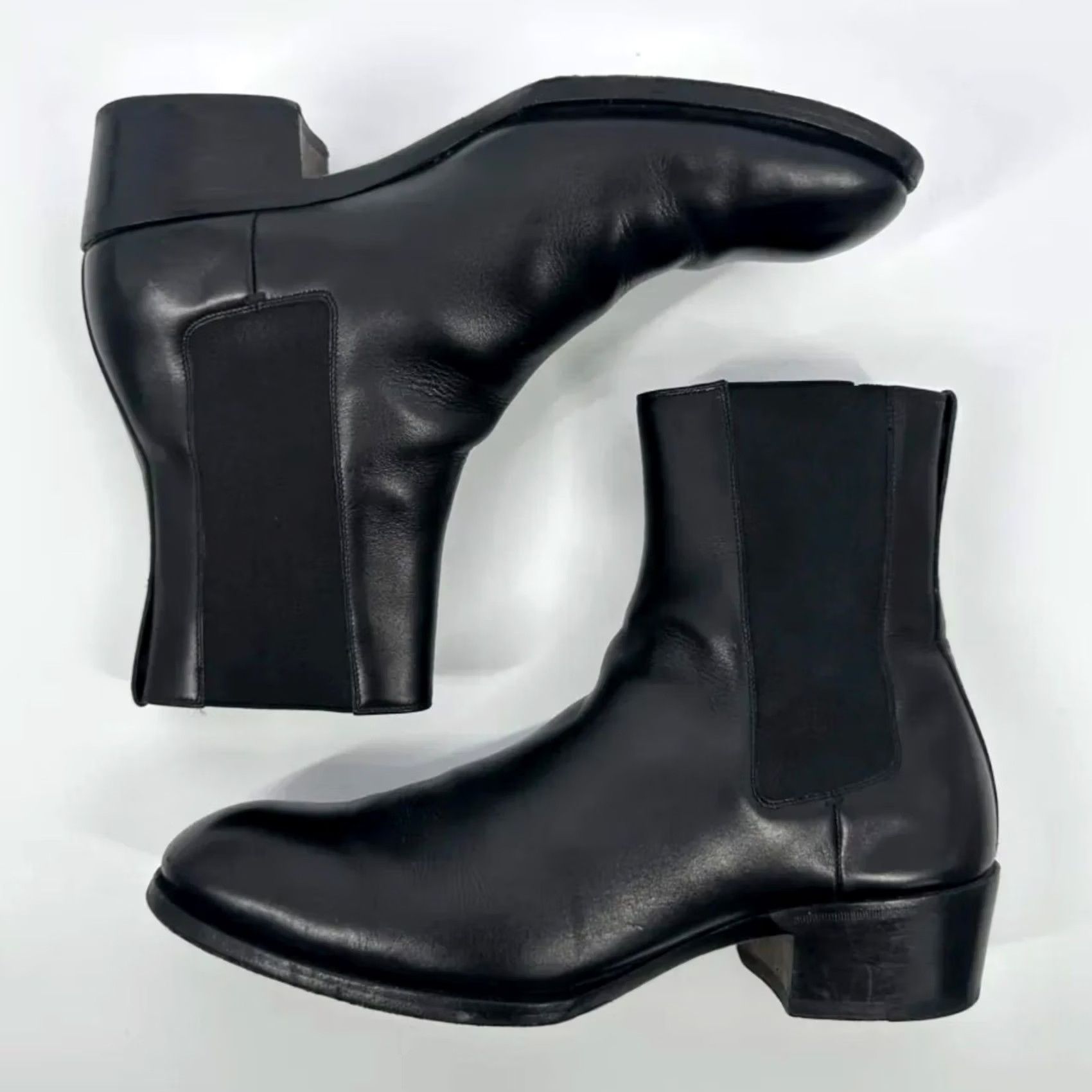 Tom Ford Tom Ford Chelsea Boots Mens Leather Black Size 10.5M Made In Italy Size US 11 / EU 44 - 2 Thumbnail