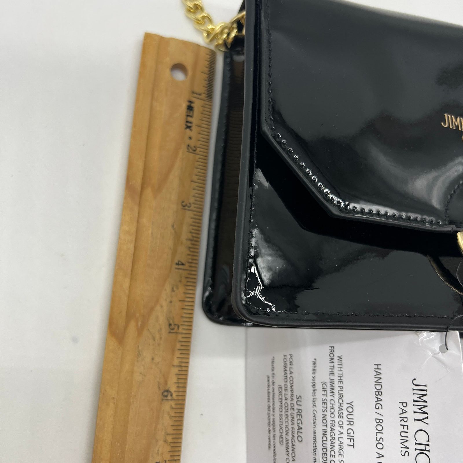Jimmy Choo Jimmy Choo Parfum Gold Chain Black Patent Crossbody Bag Size ONE SIZE - 5 Thumbnail