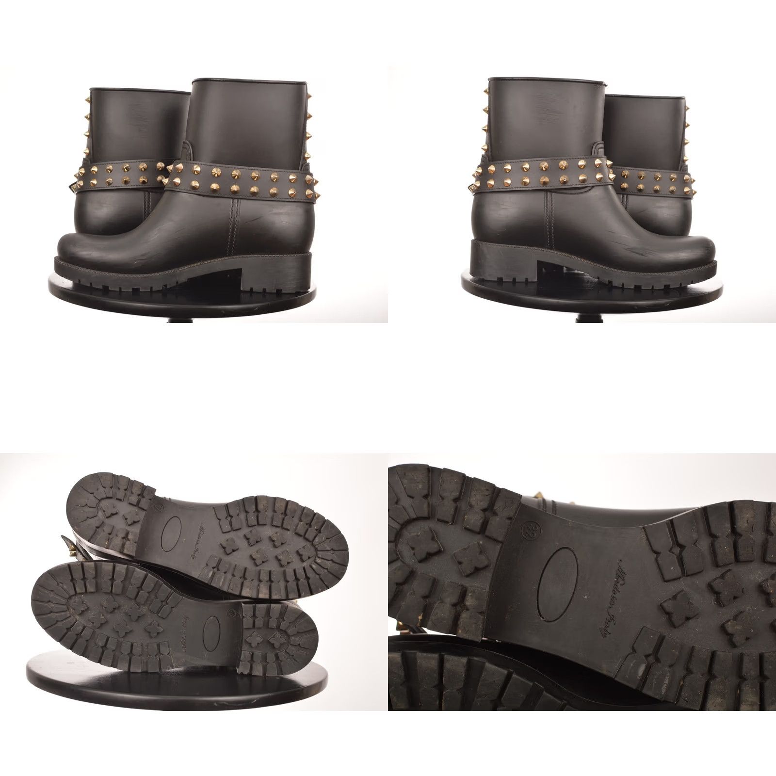 Philipp Plein Philipp Plein Black Rubber Skull Rainproof Ankle Boots Women 39 Boots Rubber Black Skull Rainproof Ankle Boots 39 Women Philippe Plein Size US 9 / IT 39 - 8 Thumbnail