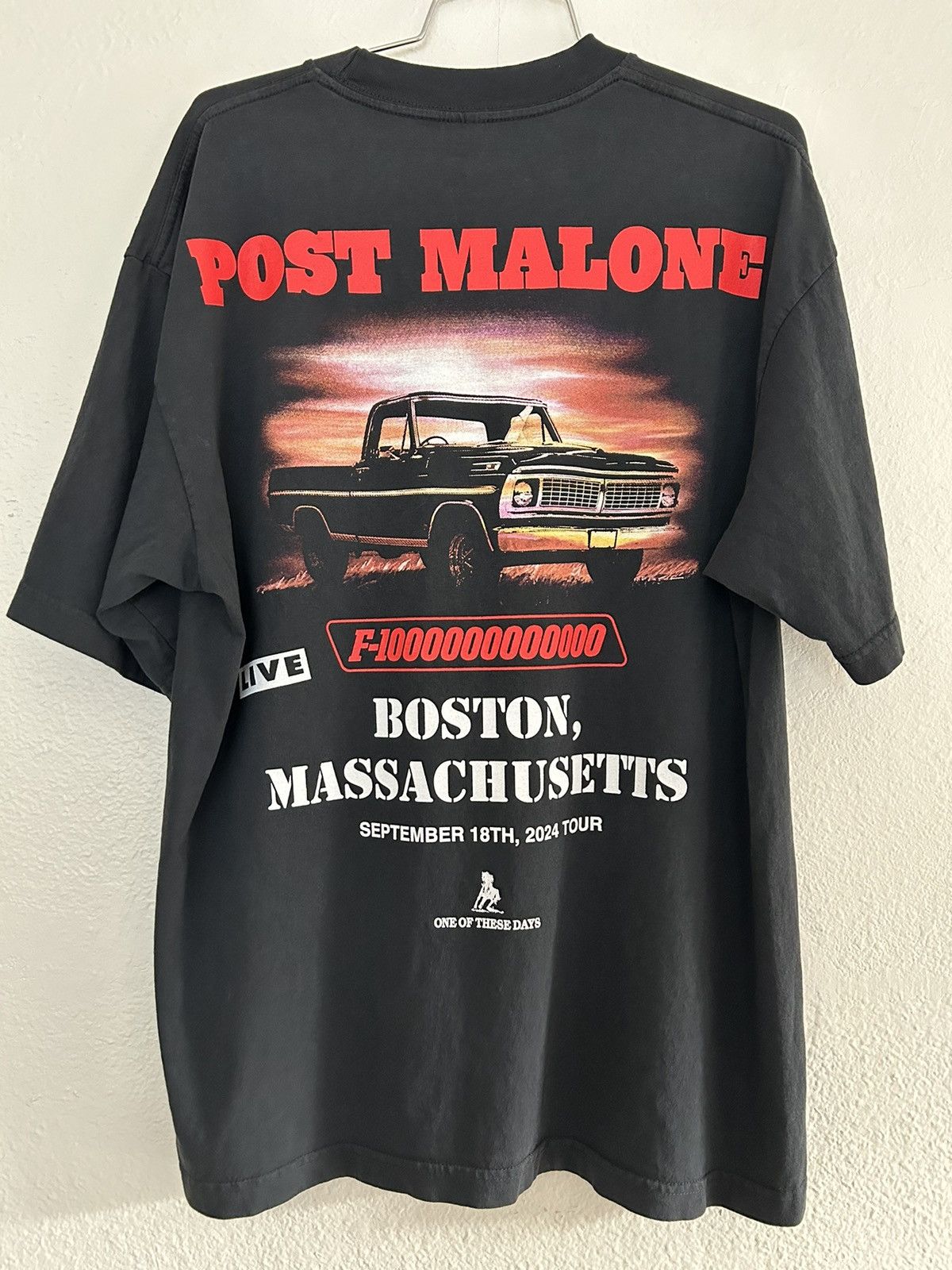 One of These Days × Rap Tees Post Malone F1 Trillion Boston Tshirt Exclusive Size US L / EU 52-54 / 3 - 3 Thumbnail
