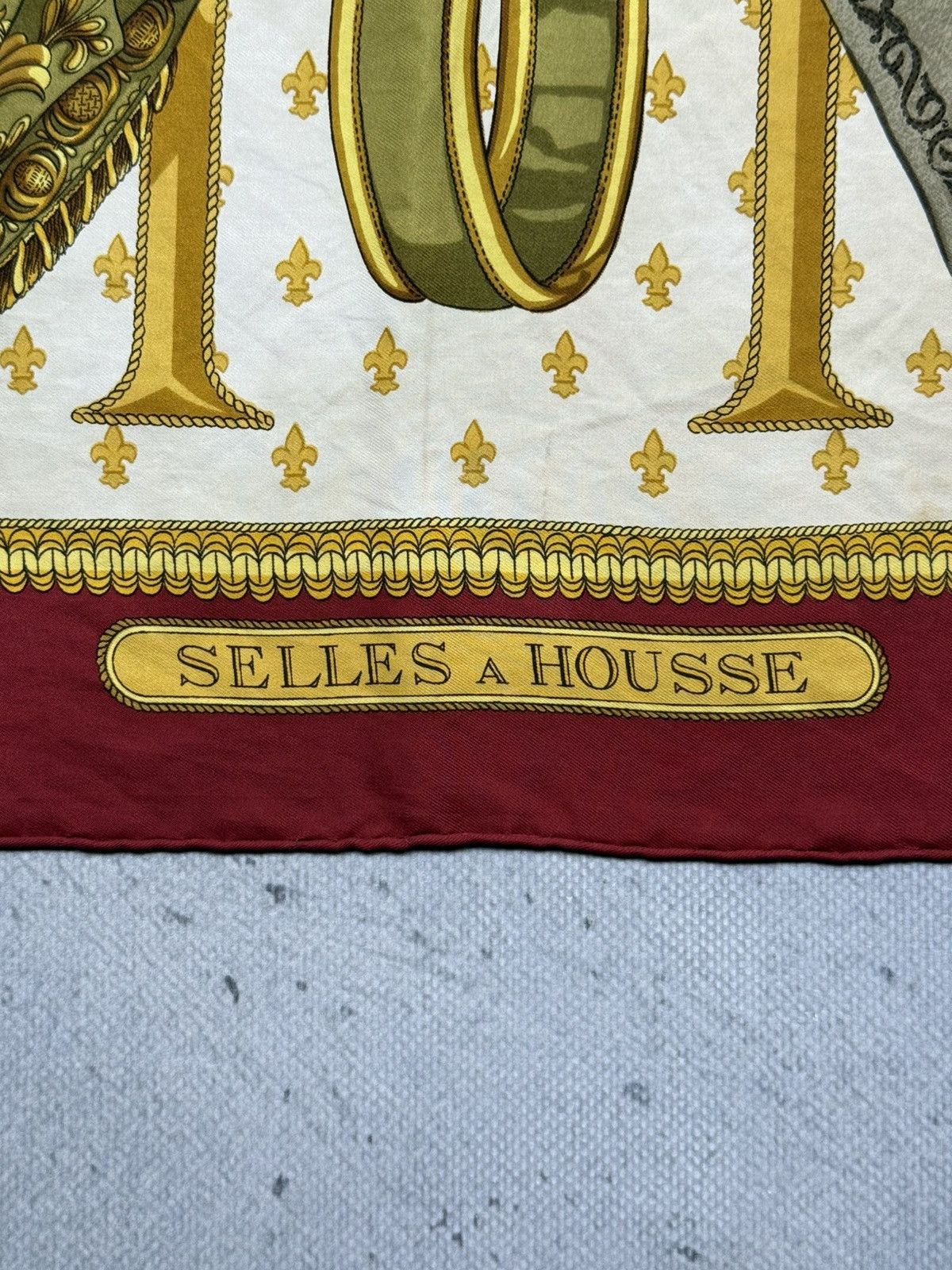 Hermes Vintage Hermes Silk Scarf Selles a Housse Carre 90 Rare 80s Size ONE SIZE - 3 Thumbnail