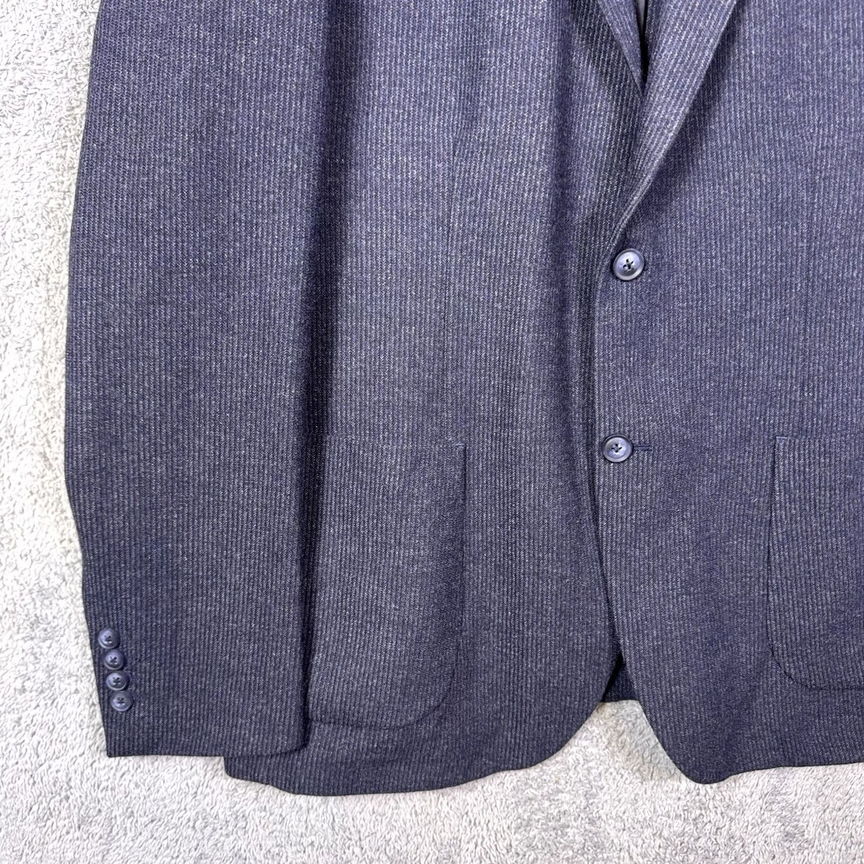 Vintage 34 Heritage Sport Coat Blazer Jacket Mens US 44 EU 54 Wool Knit Unstructured Size 44R - 2 Thumbnail