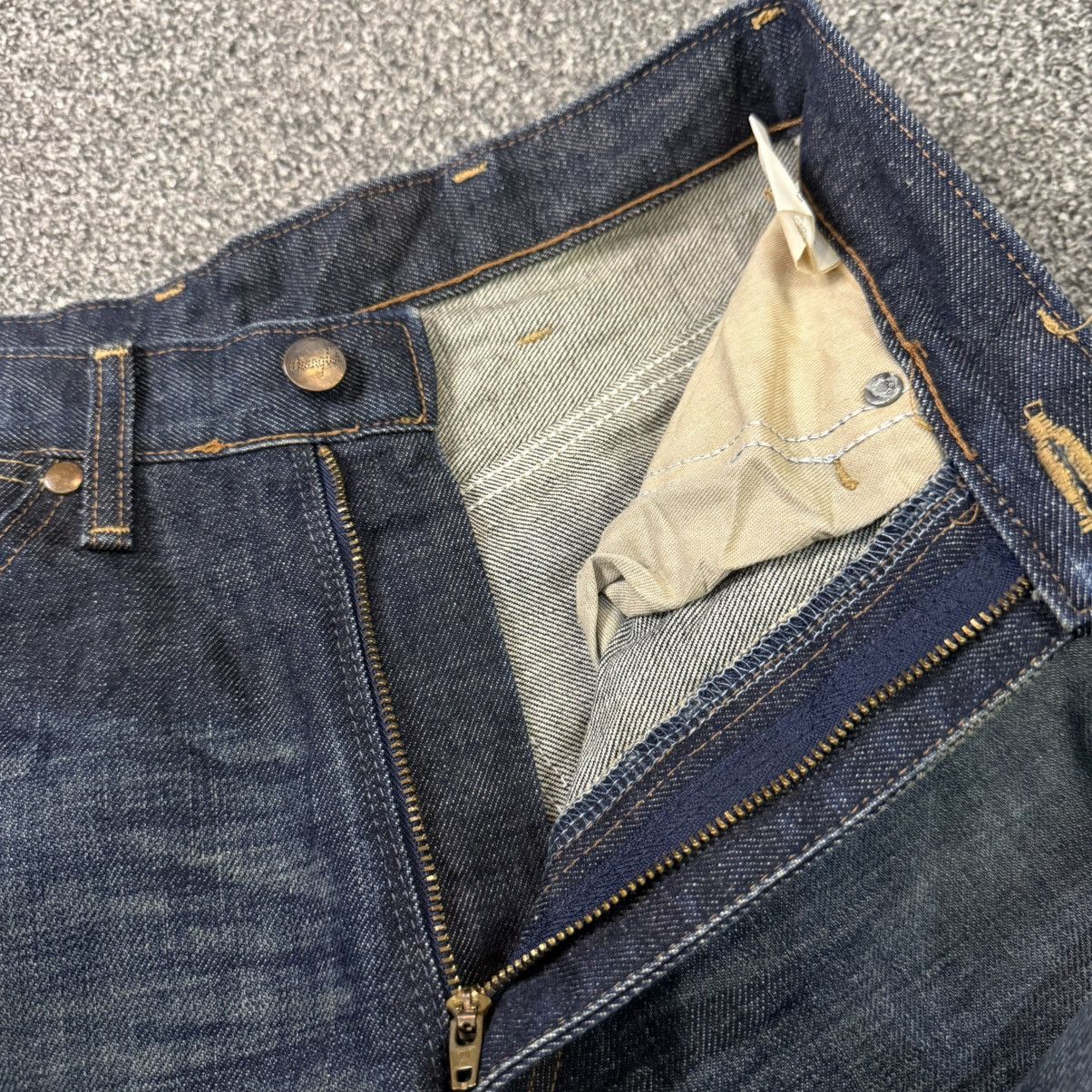 Indigo Vintage Selvedge Japanese Indigo Wrangler Blue Bell Denim Size US 29 - 14 Thumbnail