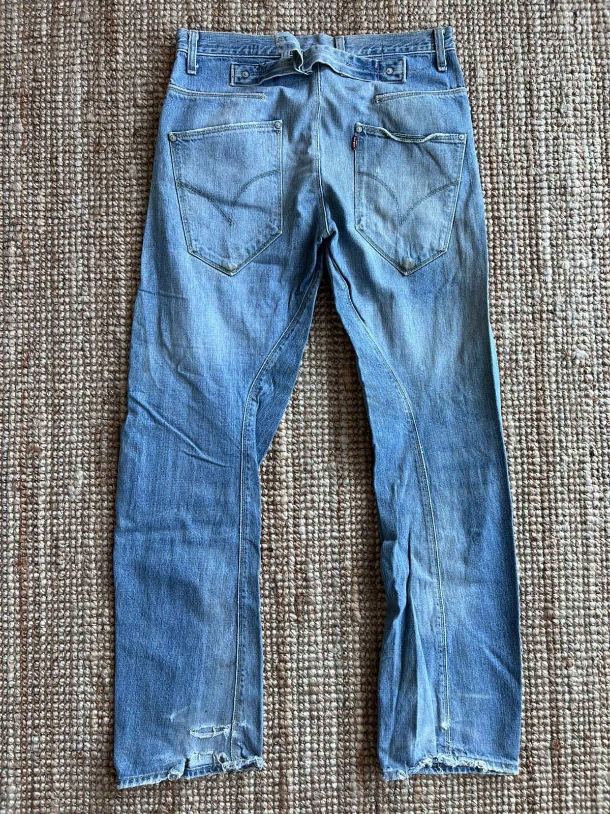 Levi's Levis Engineered Jeans Buckle Back Tag W31 Actual 33x33 Size US 31 - 5 Thumbnail