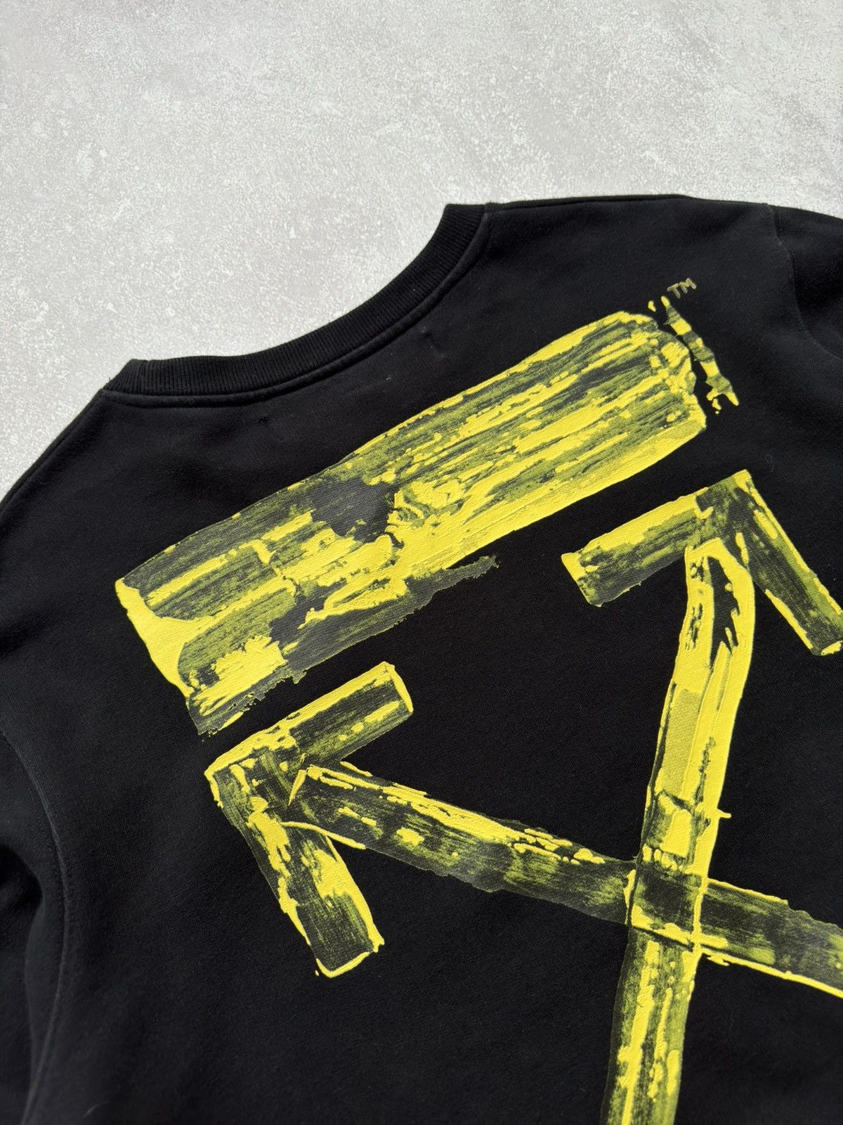 Designer × Off-White Off-White Black Sweatshirt Acrylic Arrow Big Logo Size US L / EU 52-54 / 3 - 6 Thumbnail