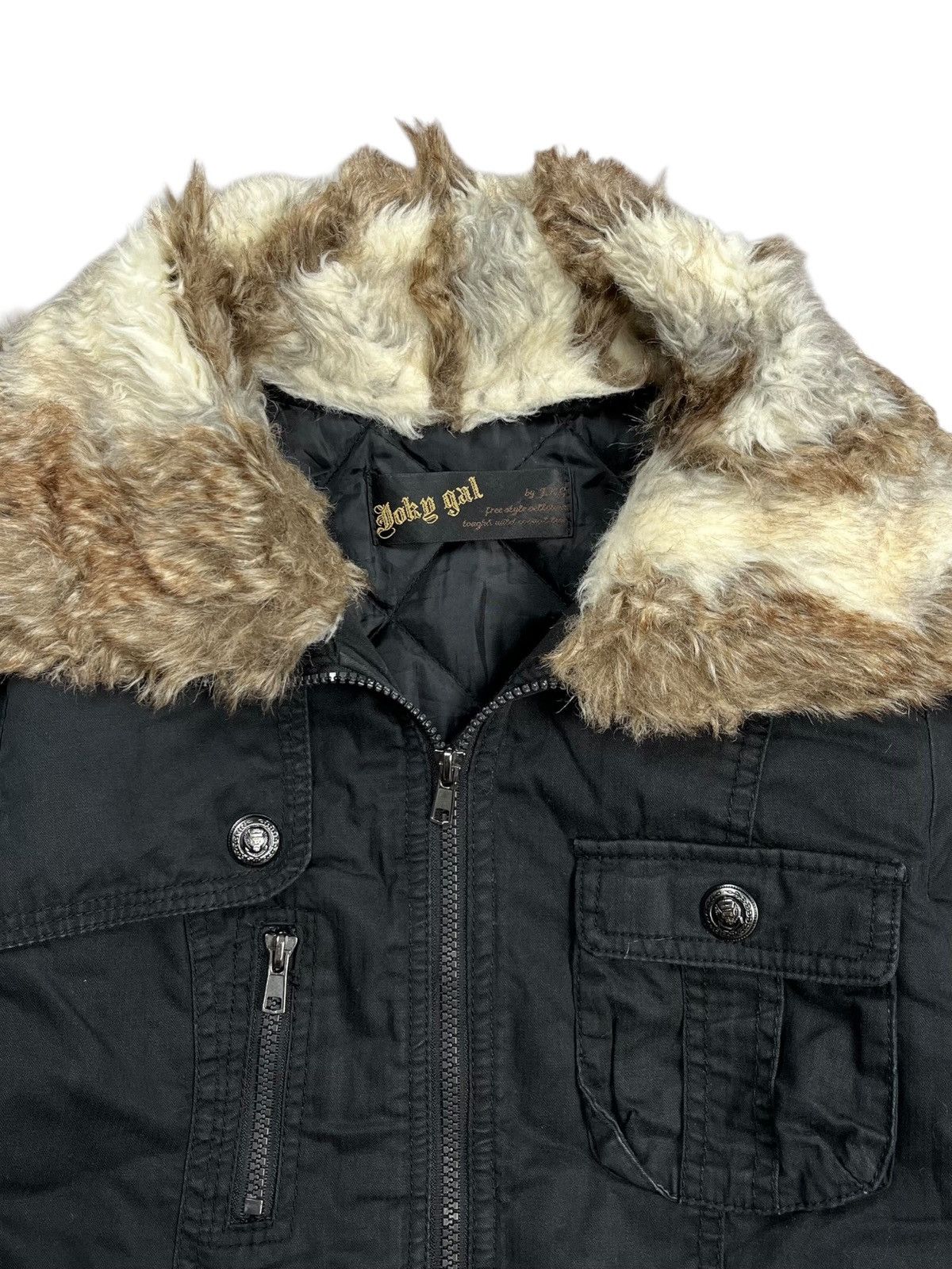 14th Addiction 2000s Joky Gal - Vkei Style Trim Fur Collar Jacket Size US M / EU 48-50 / 2 - 6 Thumbnail
