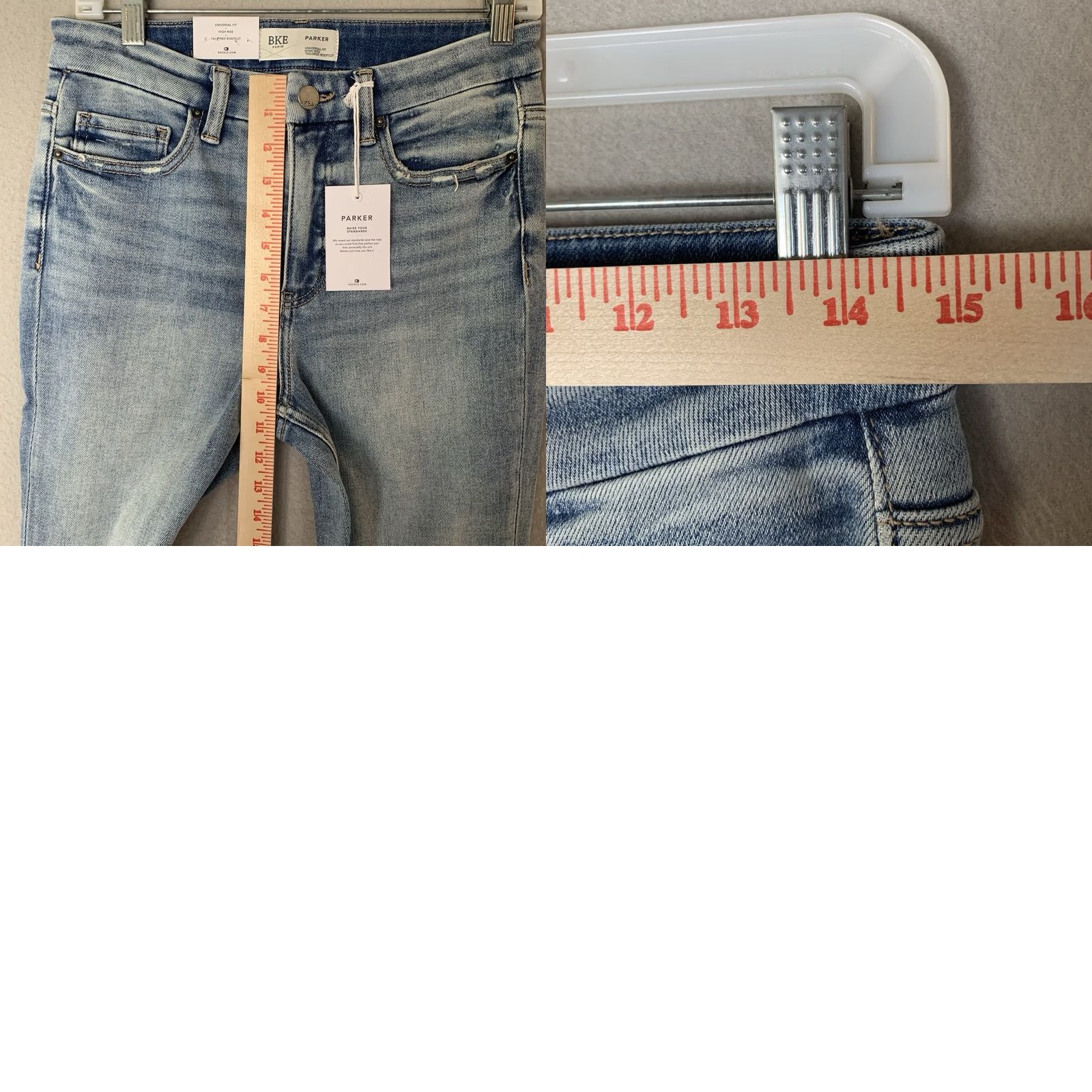 Vintage Buckle Parker Jeans Women 26XL Blue Bootcut Denim 5-Pocket Zipper Regular Stretch Y2K Cowgirl Western Vintage: No Size 26" / US 2 / IT 38 - 8 Thumbnail