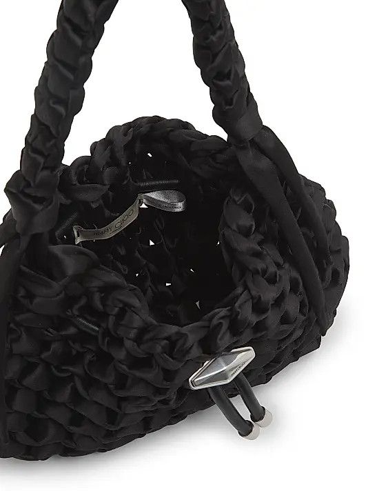 Jimmy Choo os11x0626 Size: OS / Cinch Woven Satin Top Handle Bag Size ONE SIZE - 6 Thumbnail