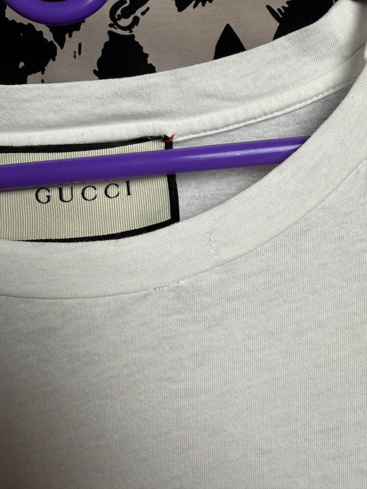 Gucci Gucci Big Logo White Tee Embroidered Flower Size US S / EU 44-46 / 1 - 13 Thumbnail