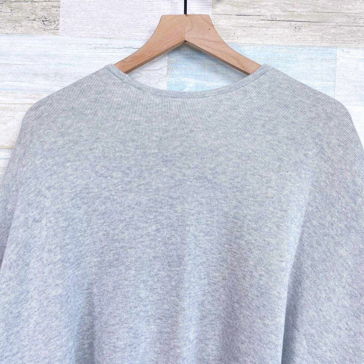 Other Lilla P Longline Open Front Ruana Sweater Gray Ribbed OS Size ONE SIZE - 5 Thumbnail