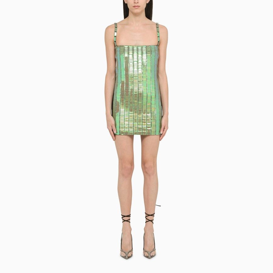 The Attico o1d2blof1024 Mini Dress in Green Size S / US 4 / IT 40 - 1 Thumbnail