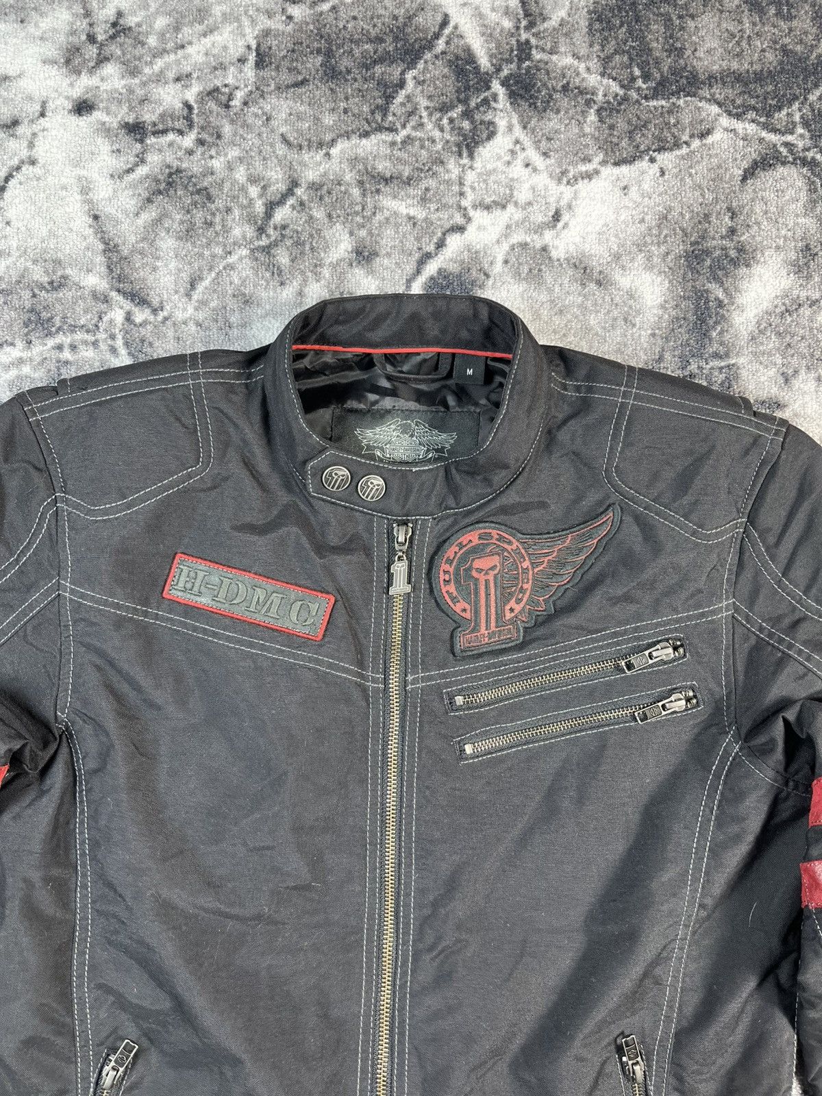 Harley Davidson Harley Davidson Biker Jacket Black Red Moto Racing M Size US M / EU 48-50 / 2 - 4 Thumbnail