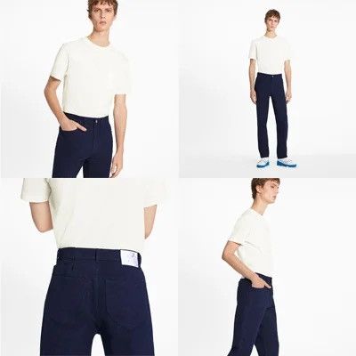 Louis Vuitton Louis Vuitton watercolor navy monogram denim jeans 33 Size US 33 - 1 Thumbnail