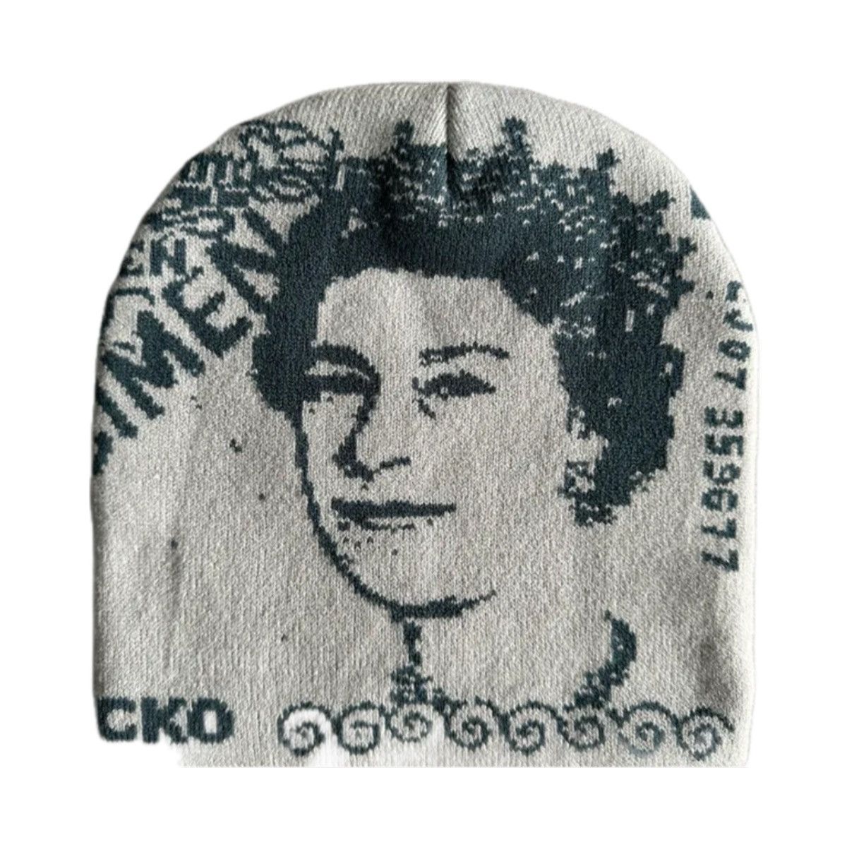 Japanese Brand × Vintage Cool queen Elizabeth beanie Size 34 - 1 Thumbnail