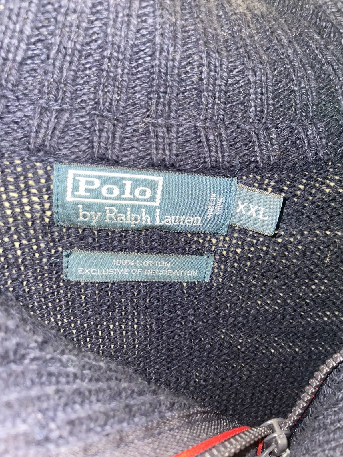 Ralph Lauren USA Flag Zip Sweater XXL
