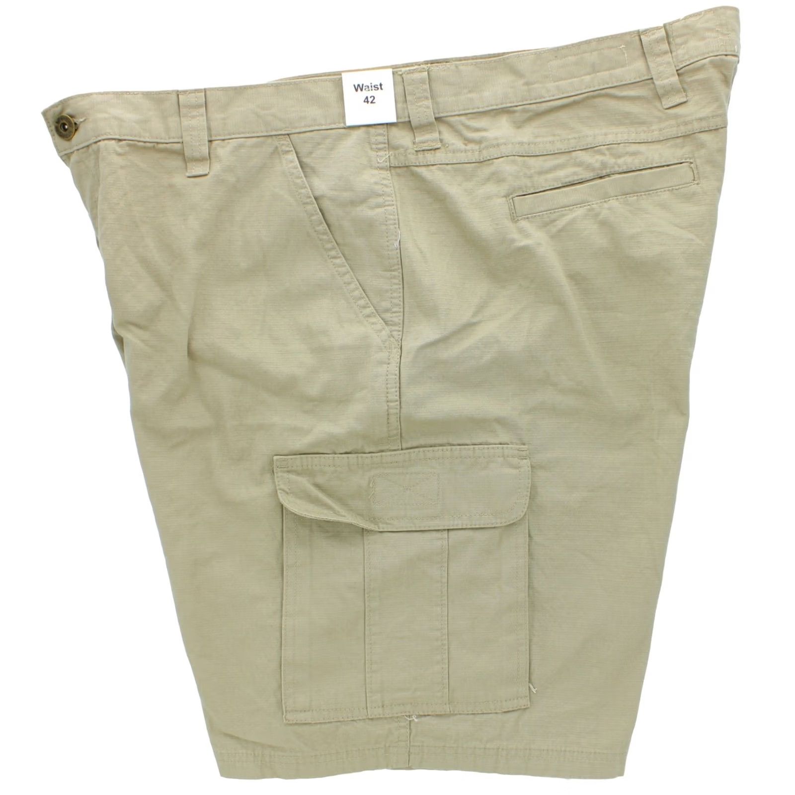 Wrangler Wrangler Cargo Shorts Slim Straight Rip-Stop 7-Pocket 9" Inseam Big & Tall Men Khaki Cargo Pocket Spring Summer Fall Mens Size US 42 / EU 58 - 3 Thumbnail