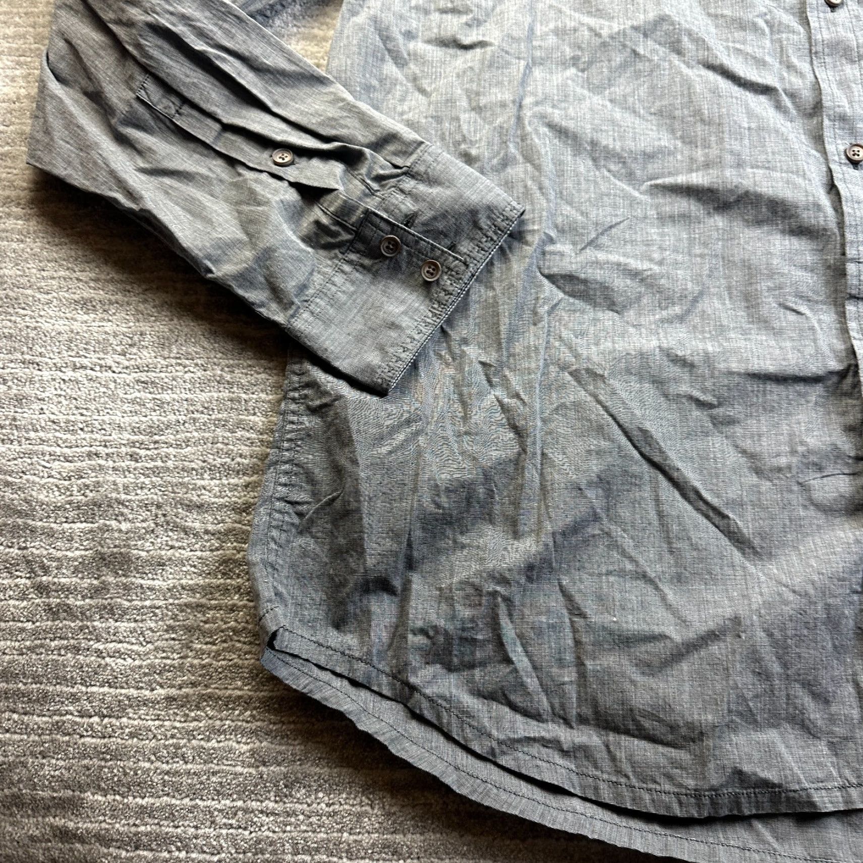 Prana NEW Prana Shirt Mens 2XL XXL Gray Slim Fit Button Up Outdoors Hiking Size US XXL / EU 58 / 5 - 3 Thumbnail