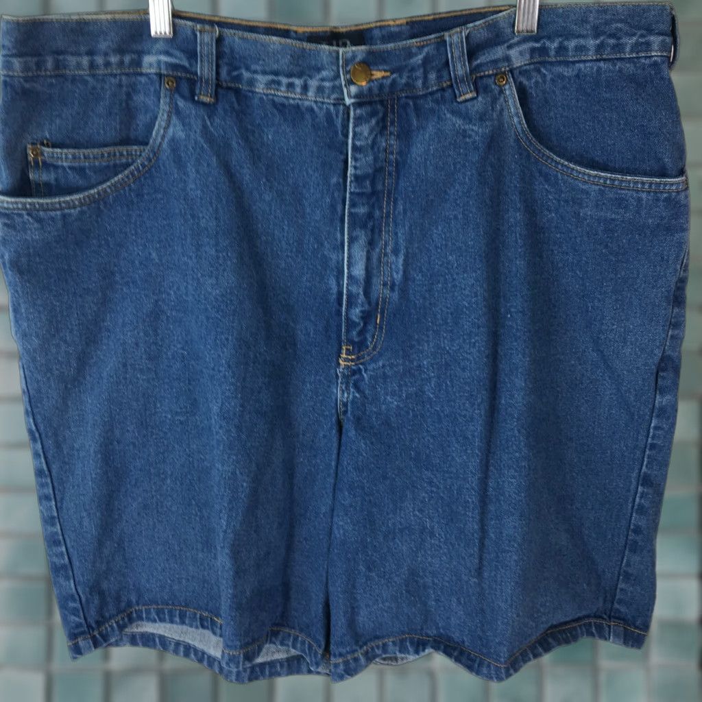 Vintage Harbor Bay Mens Straight Leg High Rise Stretch Blue Denim Jean Shorts Size 42 Size US 42 / EU 58 - 1 Thumbnail