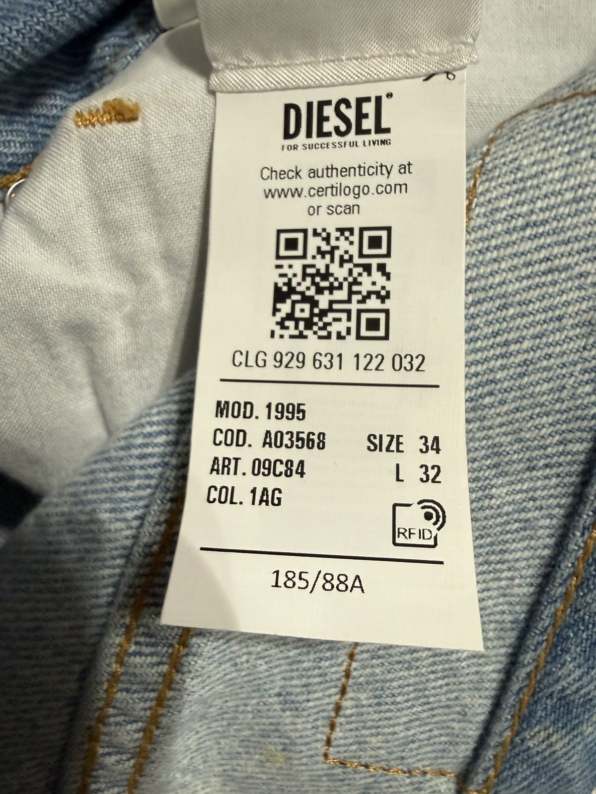 Diesel Diesel 1995 Distressed Straight Leg Painted Jeans Size US 34 / EU 50 - 5 Thumbnail