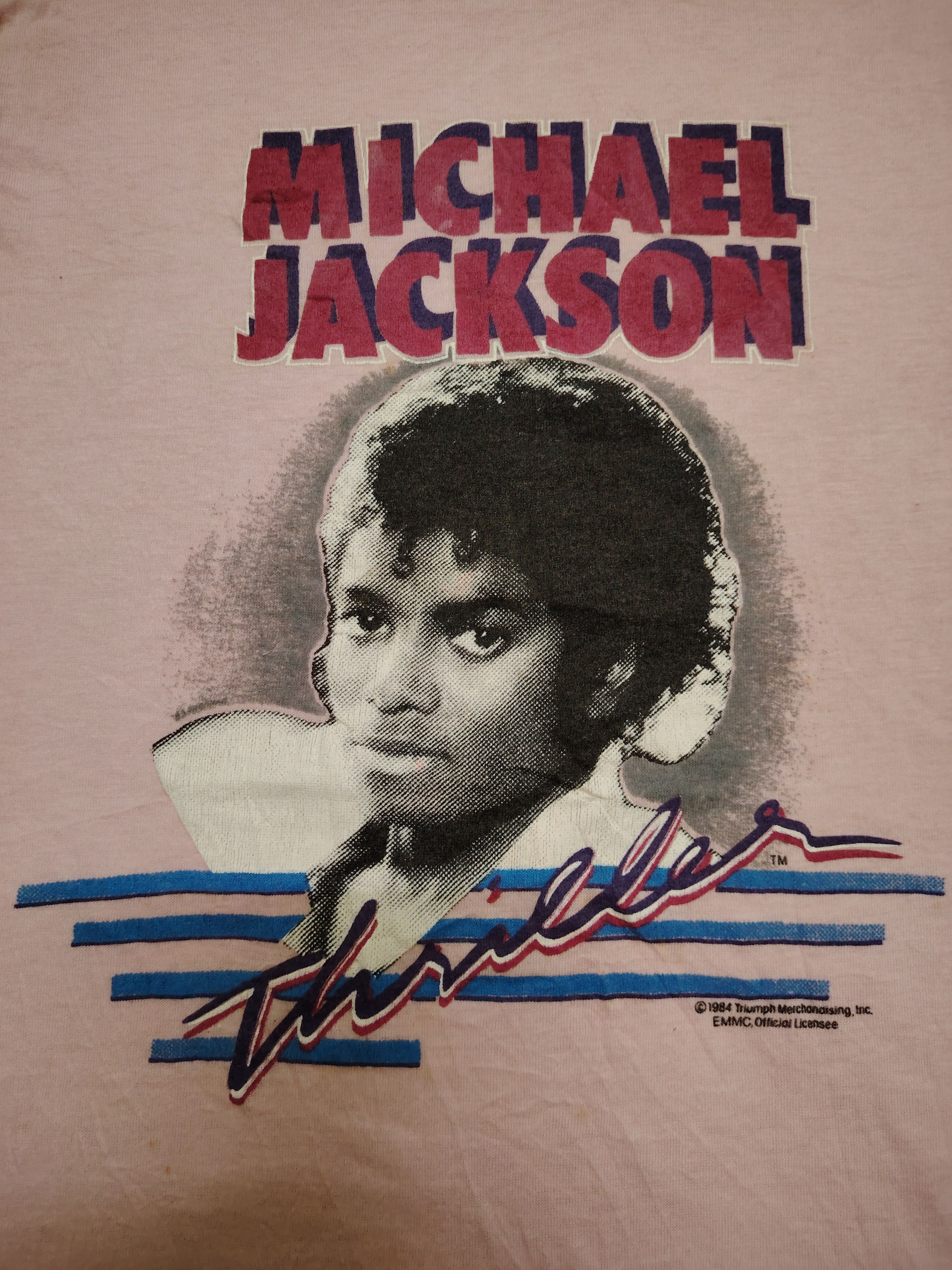 Band Tees Vintage 80s Michael Jackson Thriller Pink Sleeveless Tshirt Size US S / EU 44-46 / 1 - 2 Thumbnail