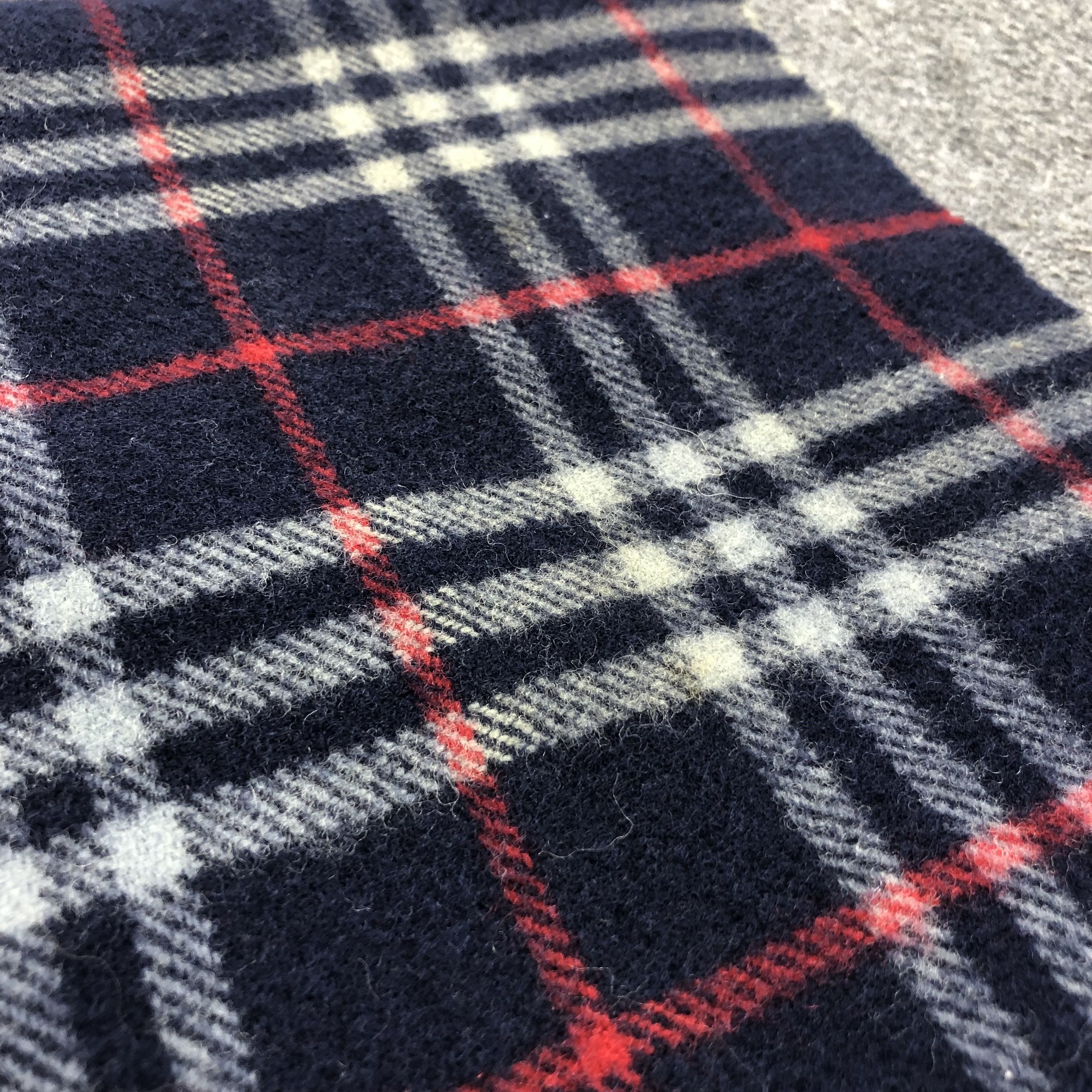 Burberry Burberrys Nova Check Blue Wool Scarf Muffler V900 Size ONE SIZE - 10 Thumbnail