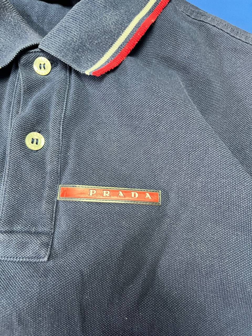 Prada Auth PRADA Red Tab Logo Navy Polo Shirt Size S Size US S / EU 44-46 / 1 - 5 Thumbnail