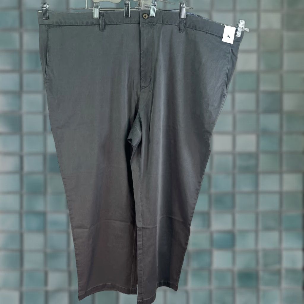 Tommy Bahama VINTAGE Tommy Bahama Boracay Pants Mens 52 Straight Leg Casual Cotton Spandex Gray 30 in Size US 36 / EU 52 - 1 Thumbnail