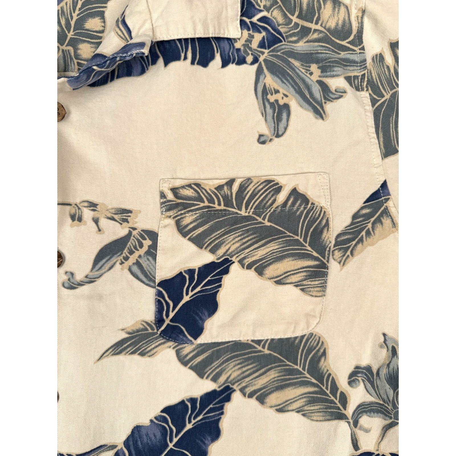 Vintage VINTAGE Island Republic Shirt Men Large Ivory Floral Silk Button-Up Hawaiian READ Size US L / EU 52-54 / 3 - 6 Thumbnail