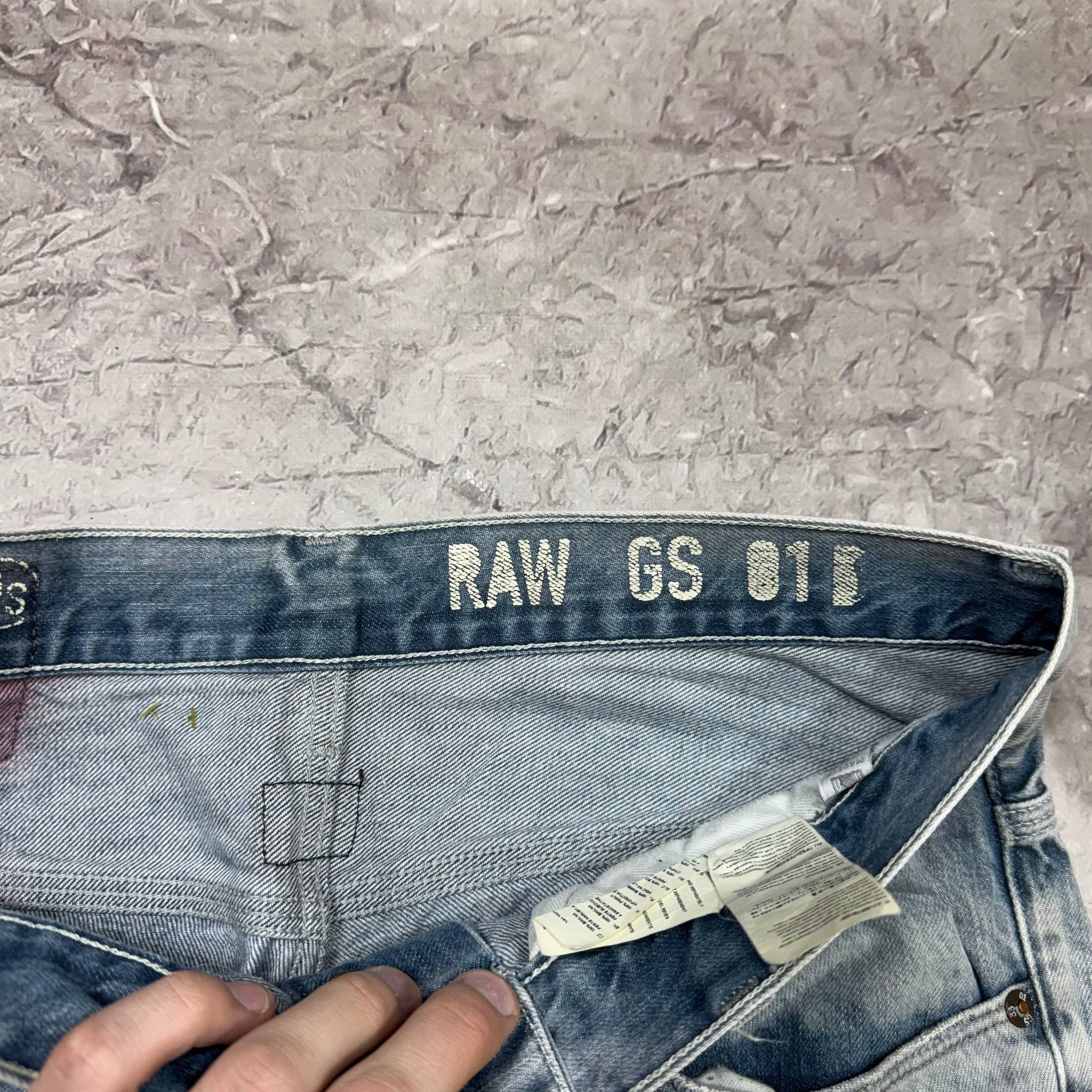 G-Star G-Star Raw Big Logo Denim Baggy Faded Y2K Jeans Mens Size Size US 33 - 5 Thumbnail
