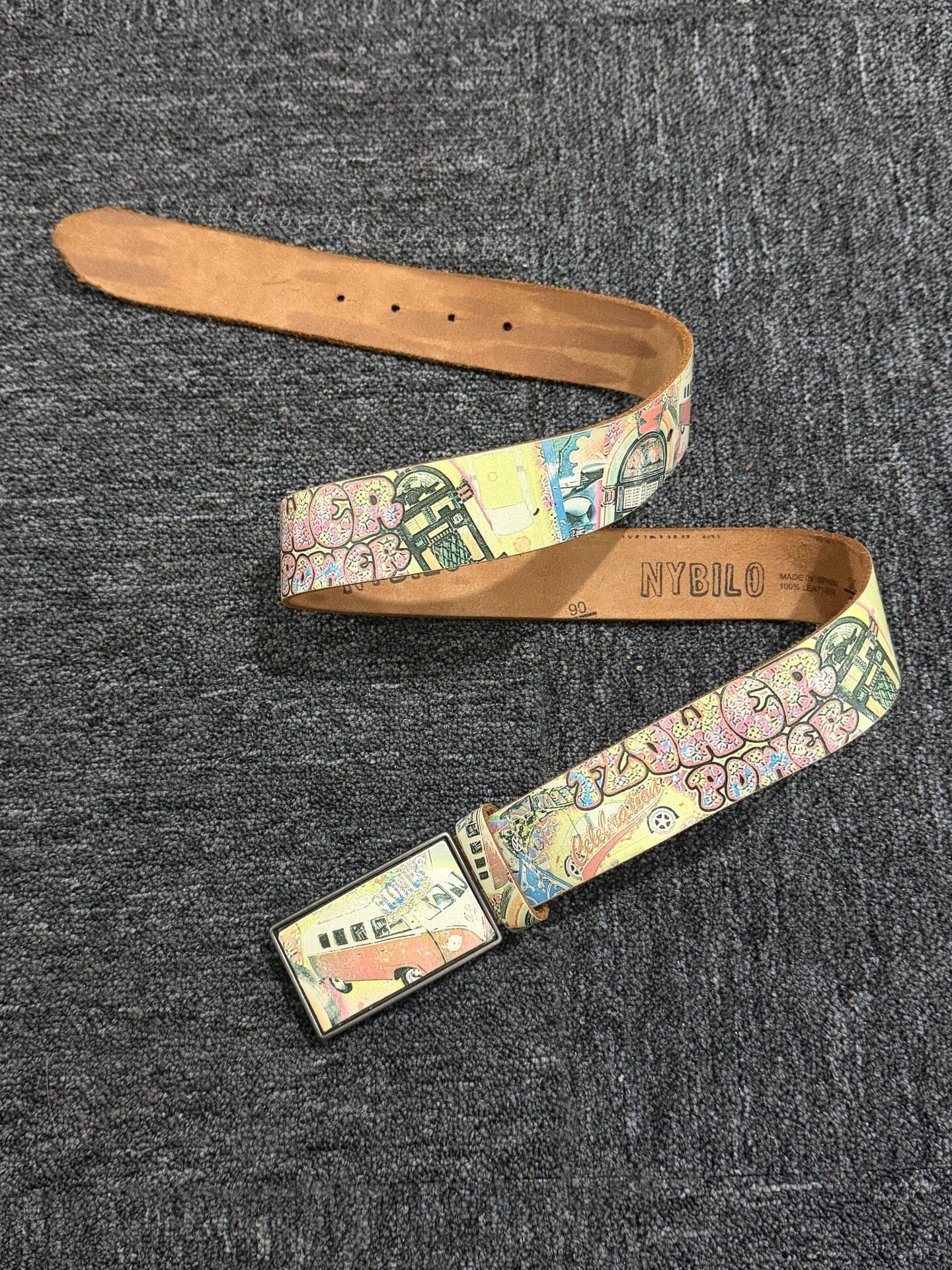 Vintage Vintage 90s Comic Cartoon Leather Belt Size ONE SIZE - 1 Thumbnail