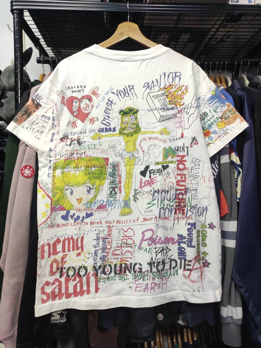 Saint Michael × Takashi Murakami Saint Michael x Takashi Murakami Over Print Graphic T-Shirt Size US L / EU 52-54 / 3 - 2 Thumbnail