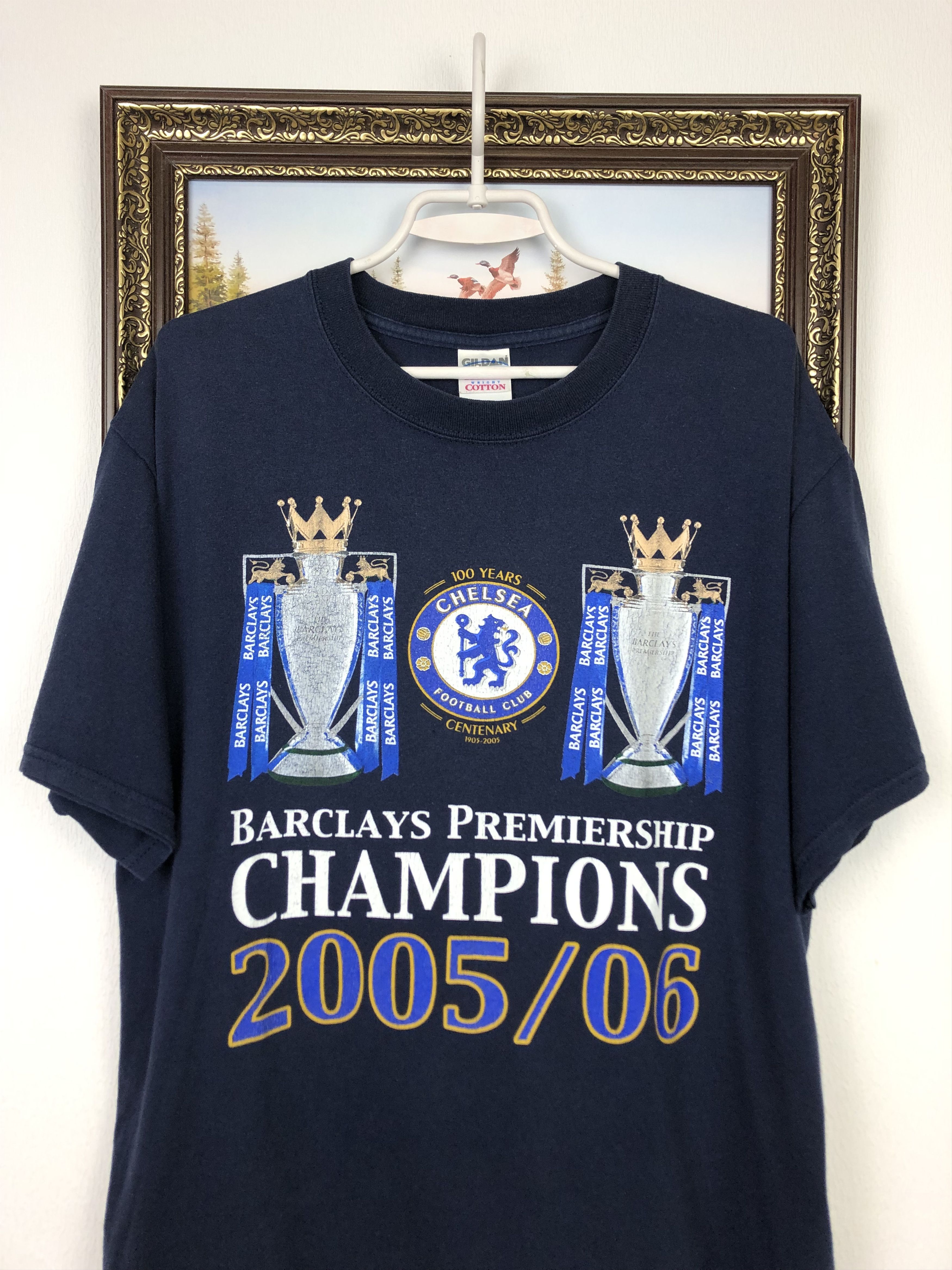 Vintage Vintage Chelsea Champions Football Shirt Over Print Tee Size US L / EU 52-54 / 3 - 2 Thumbnail