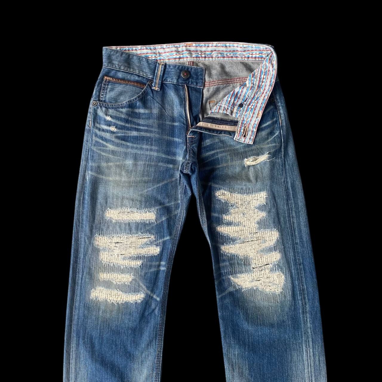Edwin DISTRESSED CLAWMARKS EDWIN EXCLUSIVE VINTAGE DENIM Size US 33 - 8 Thumbnail